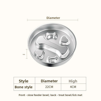 Stainless Steel Pet Slow Feeder Bowl