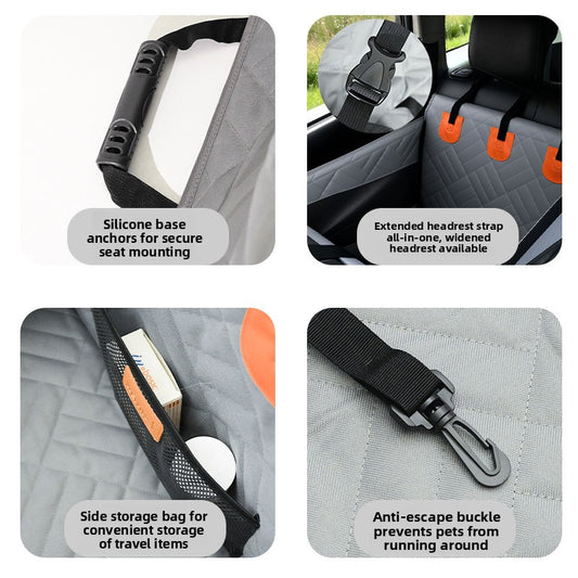 Car Pet Mat with Hard Bottom and Safety Seat Belt