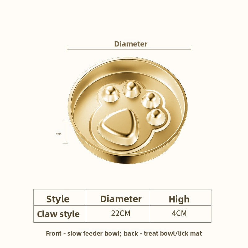 Stainless Steel Pet Slow Feeder Bowl
