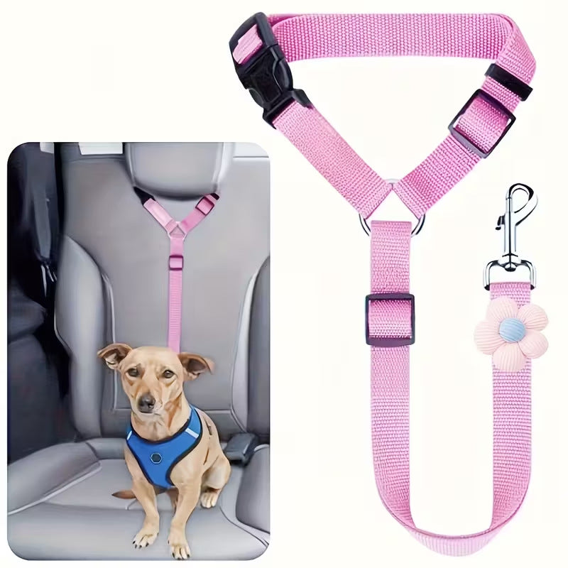 Adjustable Pet Car Safety Leash Harness