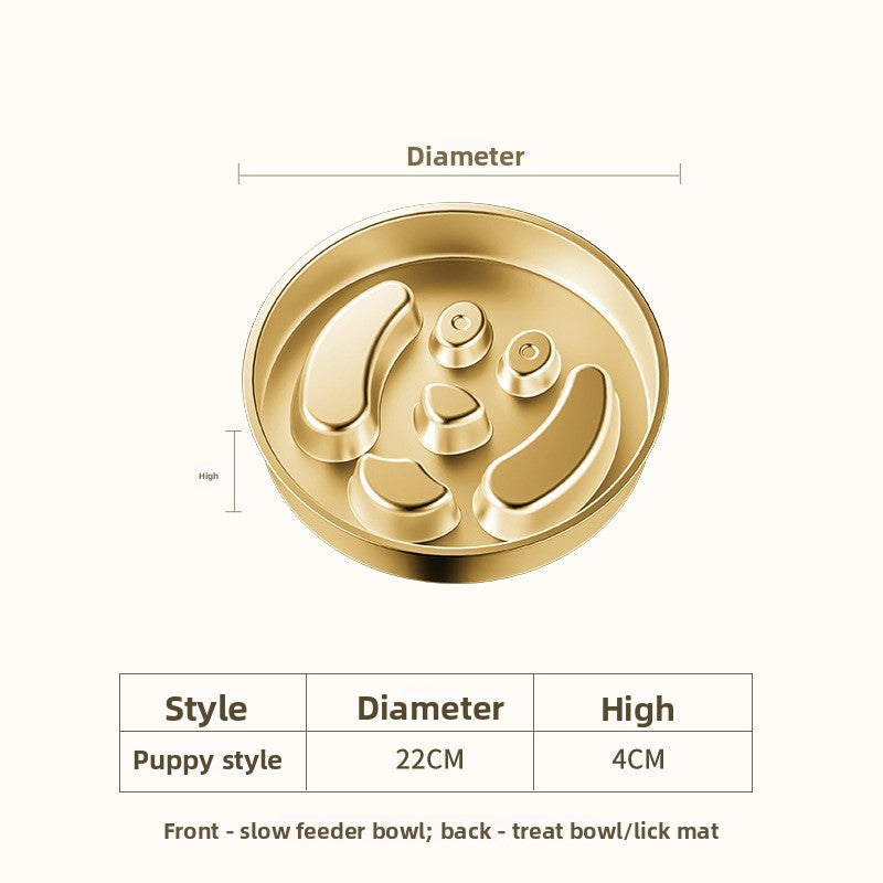 Stainless Steel Pet Slow Feeder Bowl