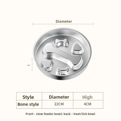 Stainless Steel Pet Slow Feeder Bowl