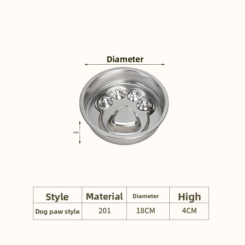 Stainless Steel Pet Slow Feeder Bowl