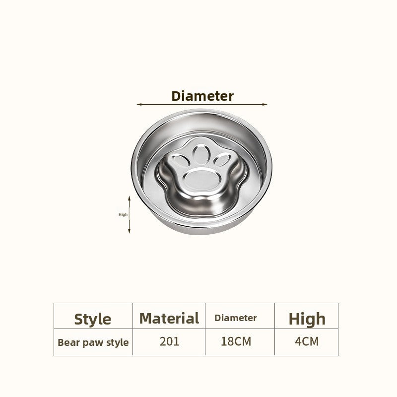 Stainless Steel Pet Slow Feeder Bowl