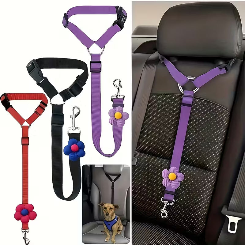 Adjustable Pet Car Safety Leash Harness
