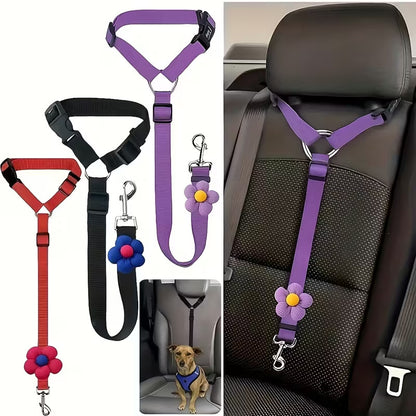 Adjustable Pet Car Safety Leash Harness