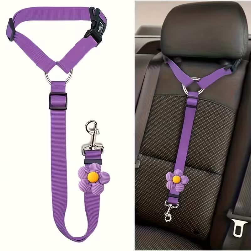 Adjustable Pet Car Safety Leash Harness