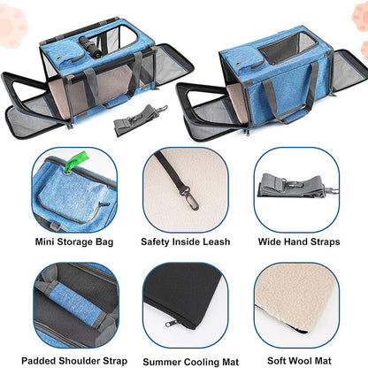 Cat Carrier Bag Portable Breathable Foldable Pet Carrier