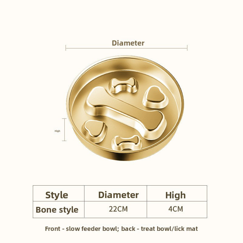 Stainless Steel Pet Slow Feeder Bowl