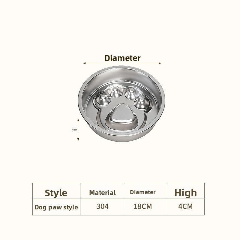 Stainless Steel Pet Slow Feeder Bowl