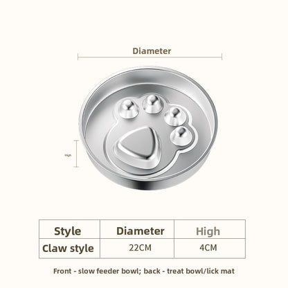 Stainless Steel Pet Slow Feeder Bowl